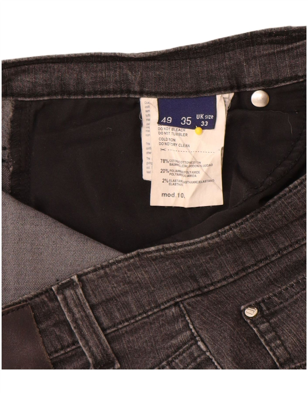 Женские прямые джинсы Trussardi W33 L31 серые, хлопок
