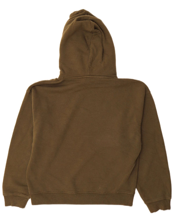 Женский джемпер с капюшоном оверсайз Zara UK 10, маленький цвет хаки, хлопок