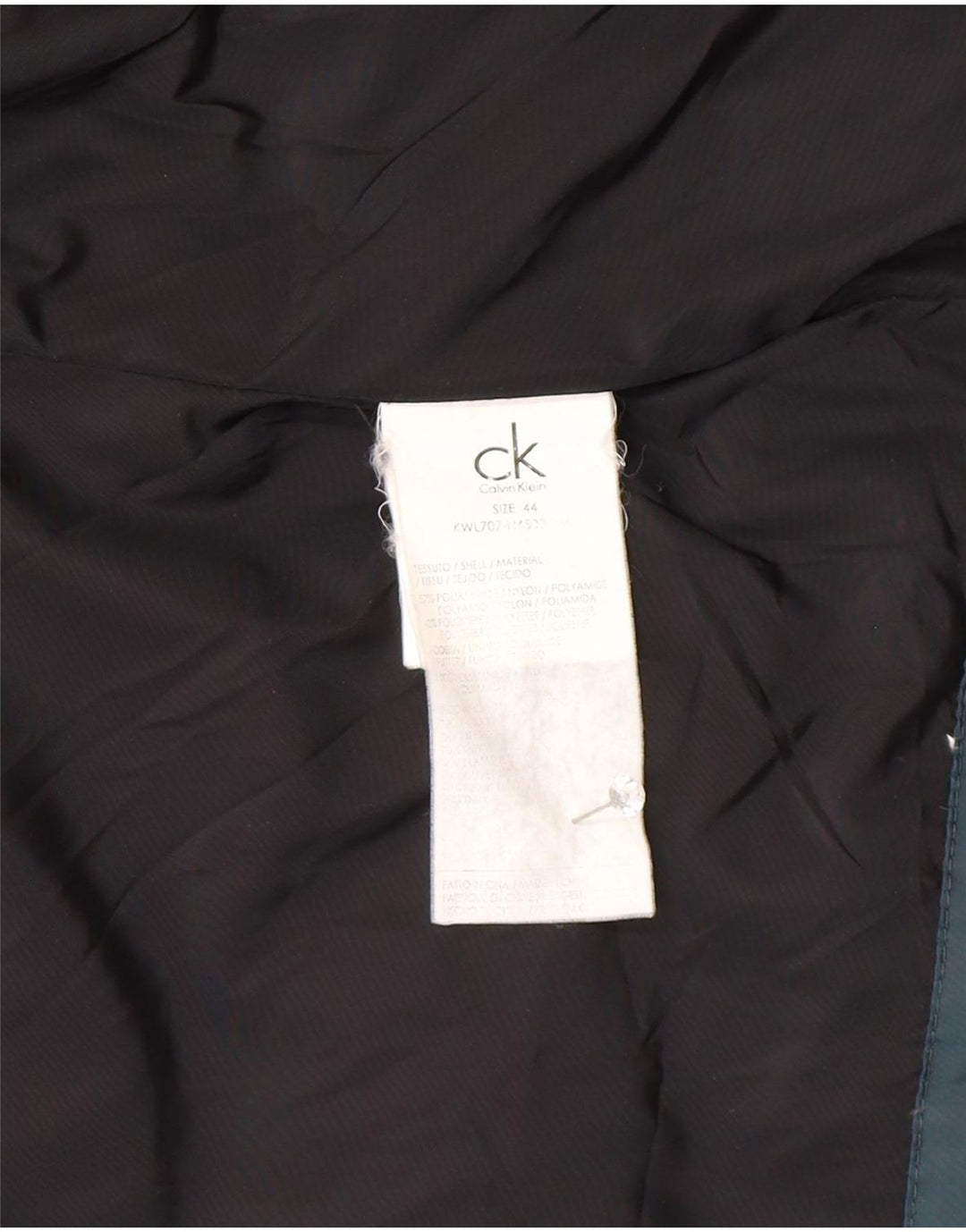 Женская стеганая куртка Calvin Klein IT 44, средний зеленый полиамид