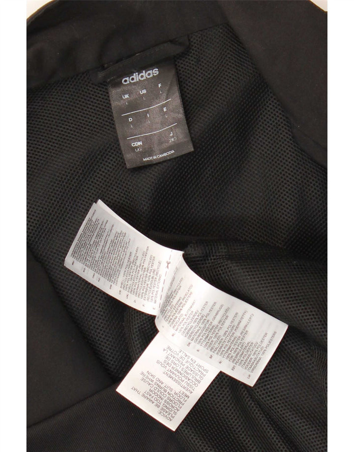 Мужская спортивная куртка Adidas Climalite, большая черная полиэстеровая куртка