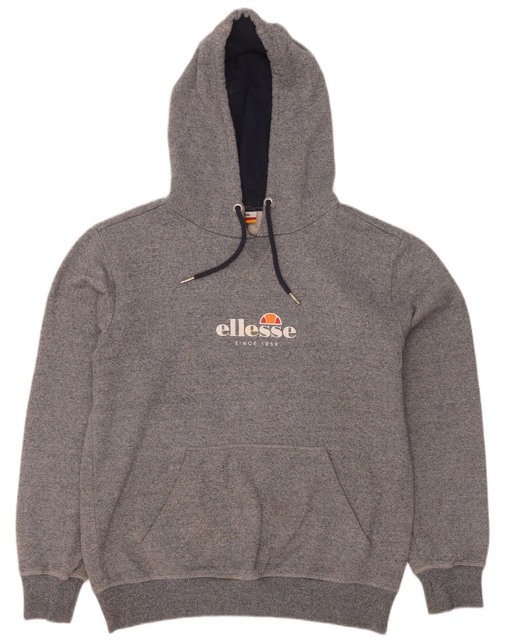 Мужской джемпер с капюшоном Ellesse с рисунком, средний серый хлопок в крапинку