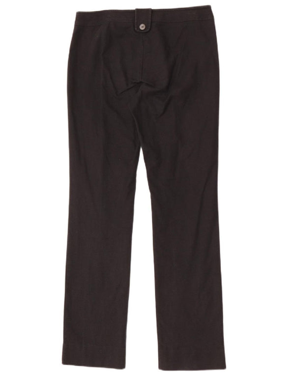 Max & Co. Womens Straight Suit Trousers UK 8 Small W28 L31 Black Cotton