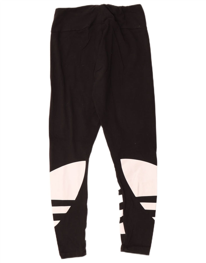 Женские леггинсы с рисунком Adidas UK 12, средние, черные