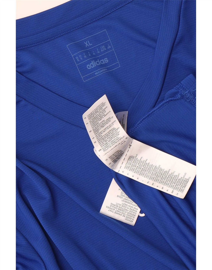 Мужской топ Adidas Aeroready с длинным рукавом XL, синий полиэстер