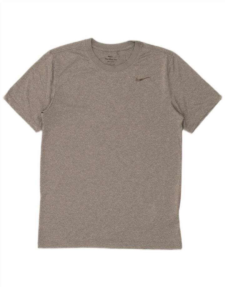 Мужская футболка Nike Dri Fit, маленький серый полиэстер с крапинками
