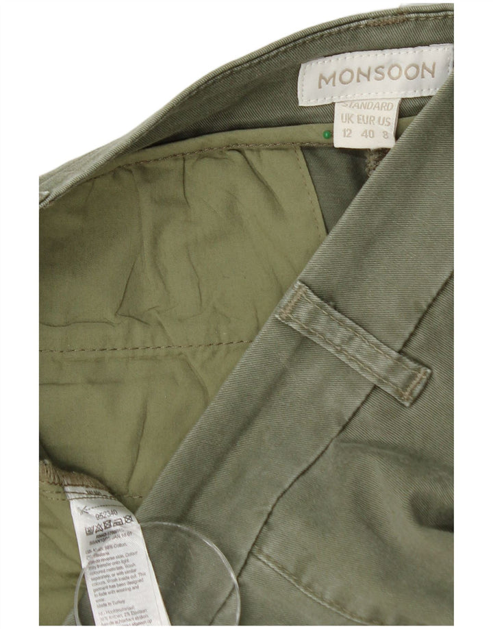 MONSOON Женские стандартные прямые брюки чинос UK 12 Medium W32 L28 Хаки