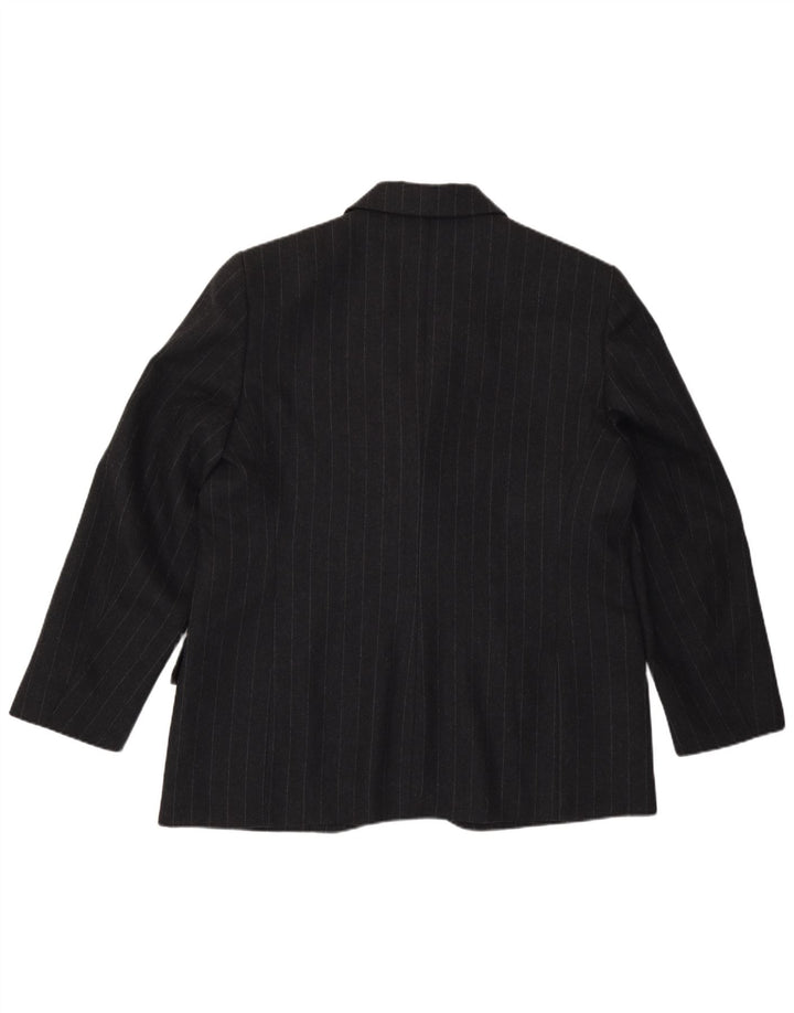 Женский пиджак на 1 пуговице Gianfranco Ferre UK 18 XL, серый в тонкую полоску