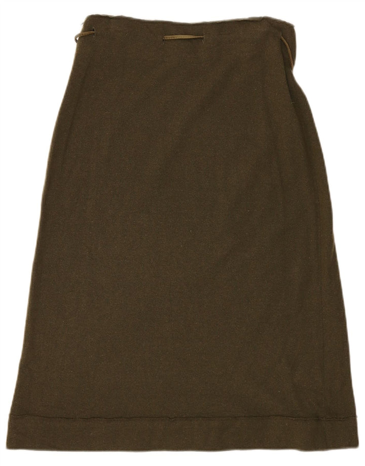 Stefanel Женская трикотажная юбка-трапеция EU 38 Medium W28 Хаки Шерсть