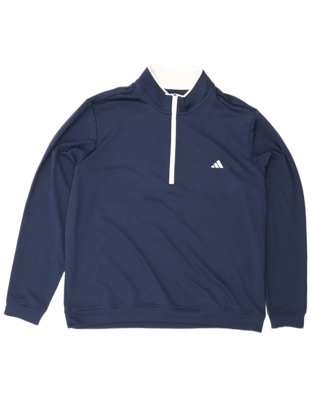 Adidas Мужская толстовка с воротником на молнии Джемпер XL Темно-синий полиэстер