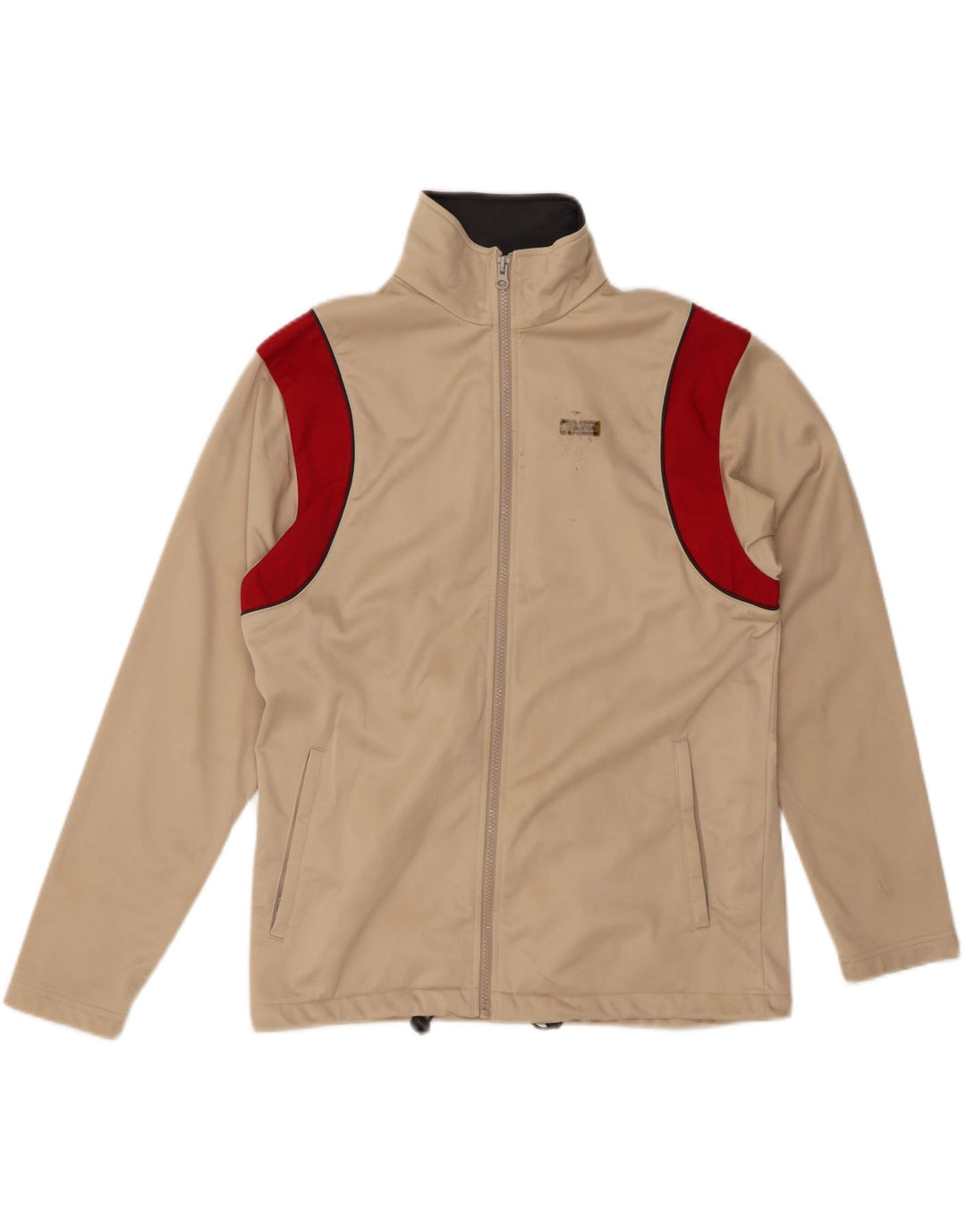 LOTTO Boys Tracksuit Top Jacket 15-16 Years XL Beige Colourblock Polyester