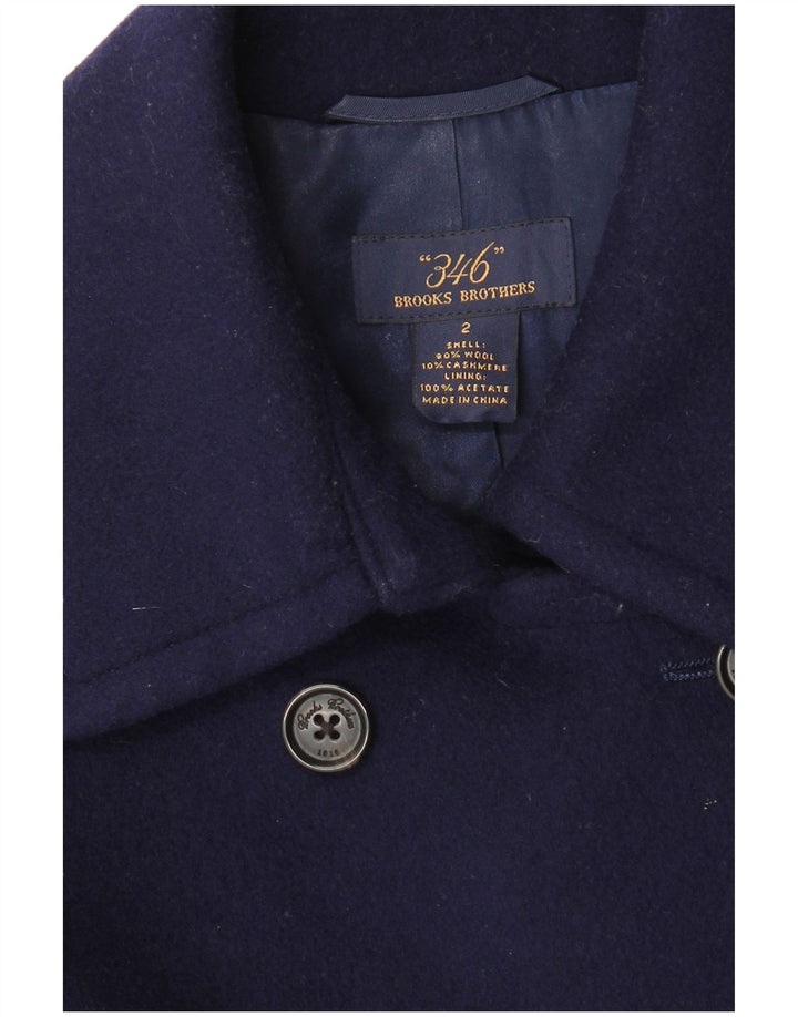 Женское полупальто Brooks Brothers US 2 XS темно-синее, шерсть