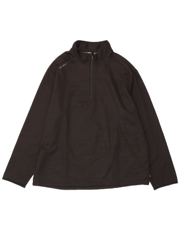 Мужской свитшот с воротником на молнии TRIBORD 3XL, черный полиэстер