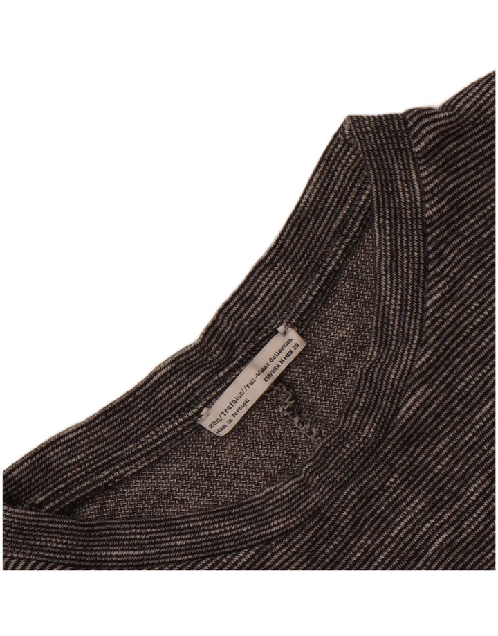 Женский топ Zara с рукавом 3/4 UK 14, средний серый, в крапинку