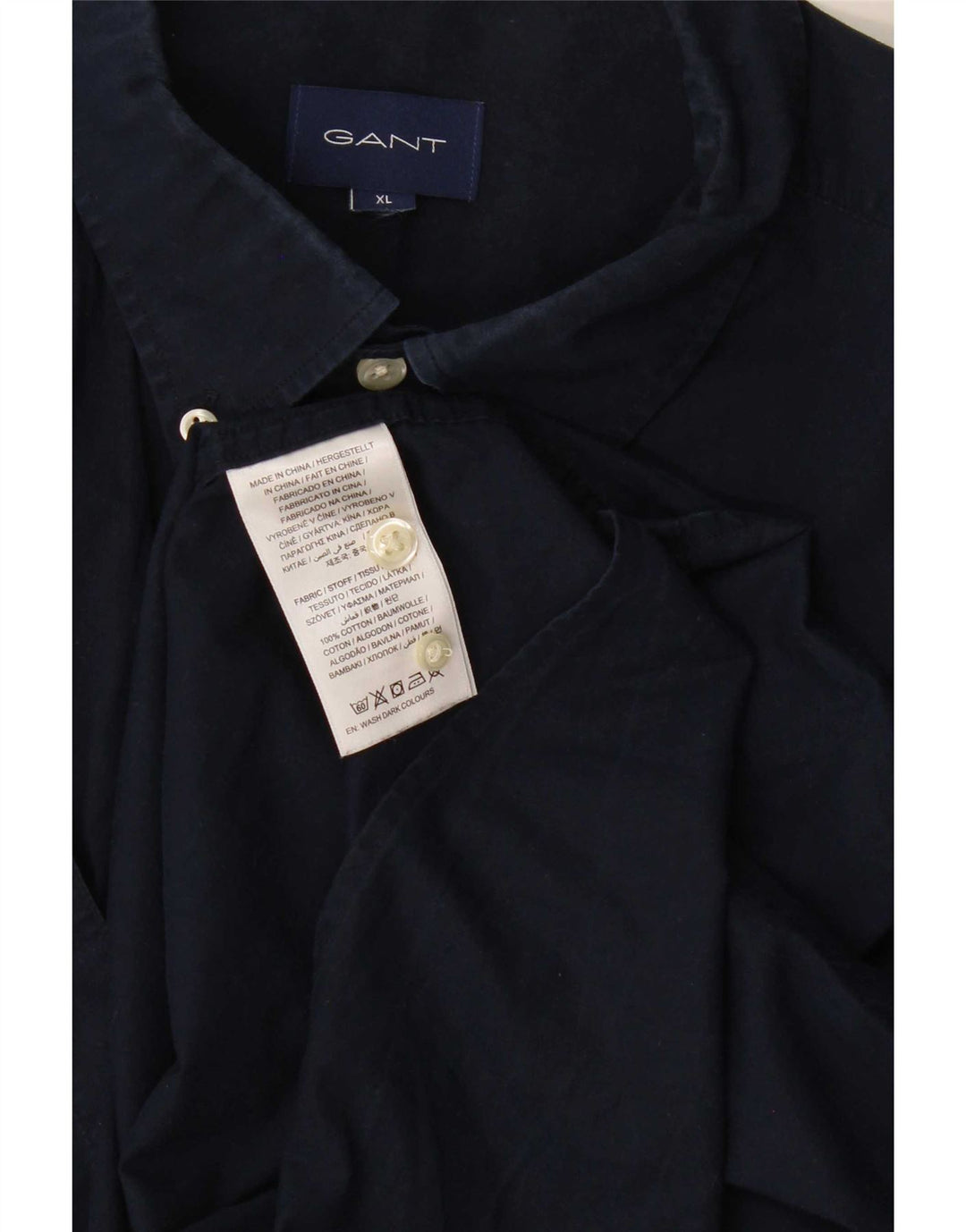 Мужская рубашка Gant Regular XL, темно-синяя, хлопок