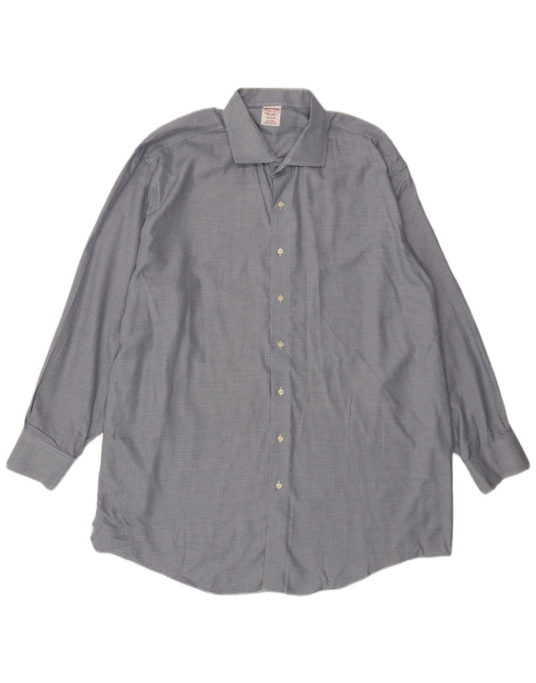 Мужская рубашка BROOKS BROTHERS Madison, размер 18 1/2 2XL, синяя, хлопок с узором «гусиные лапки»