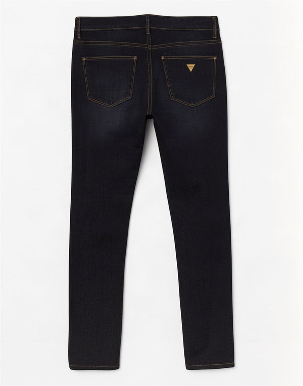 Guess Женские потертые джинсы скинни W27 L29 Темно-синие хлопковые