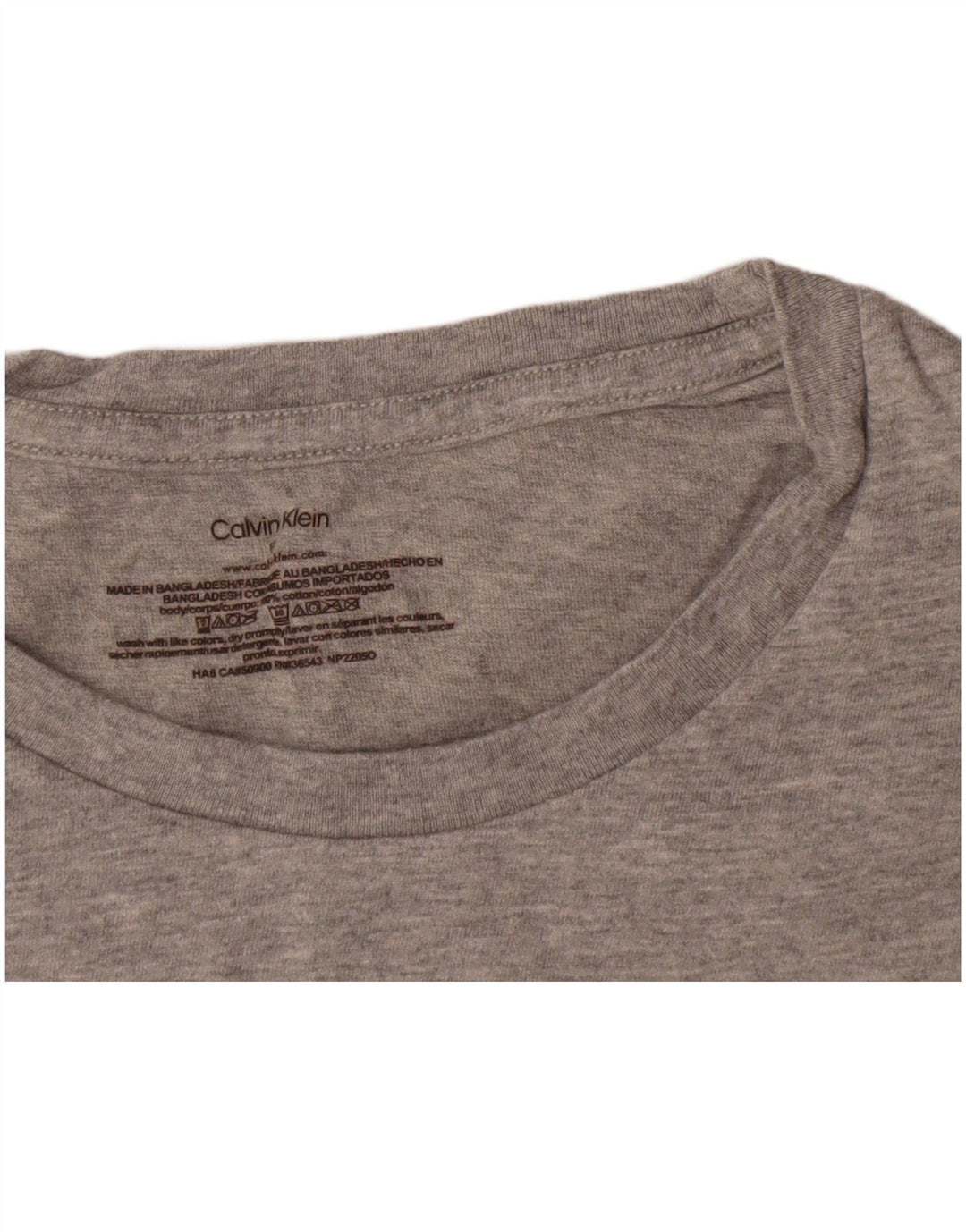 Мужская футболка Calvin Klein из хлопка среднего серого цвета