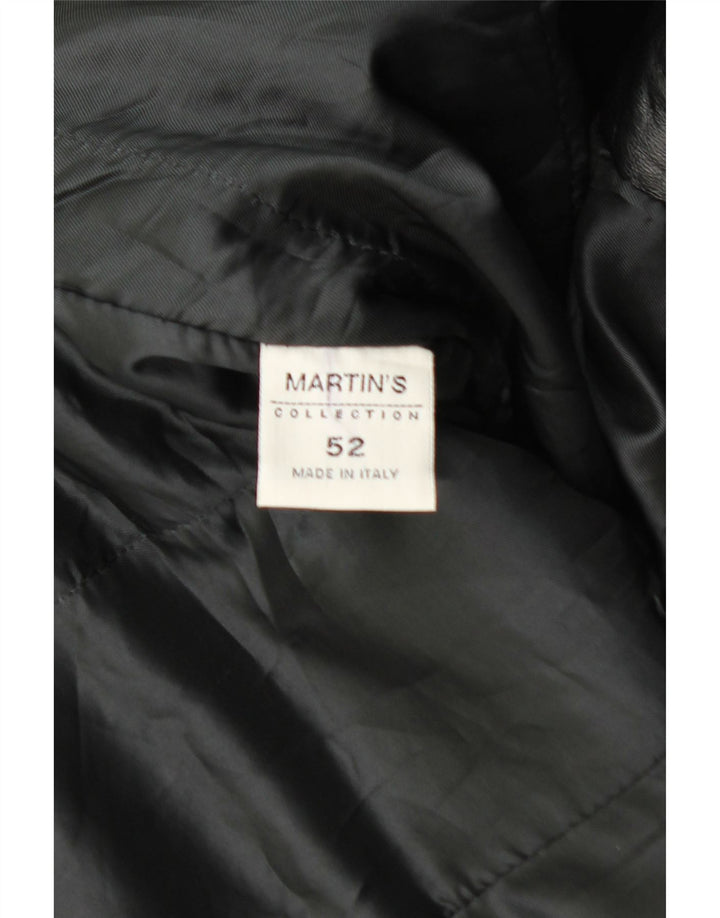 MARTIN'S Мужское кожаное пальто IT 52 XL Черное кожаное