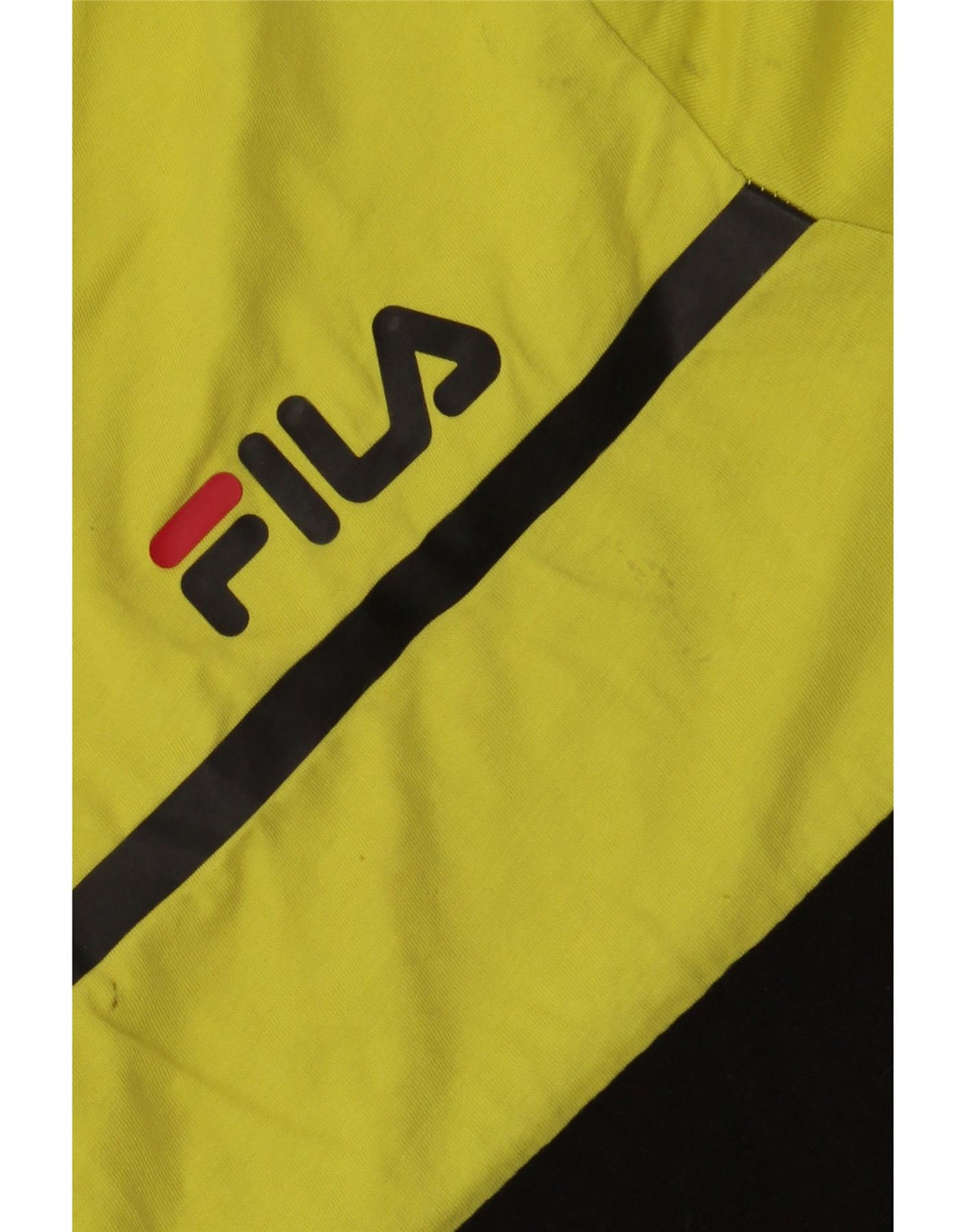Мужская футболка FILA с рисунком, XL, черный, хлопок с цветными блоками