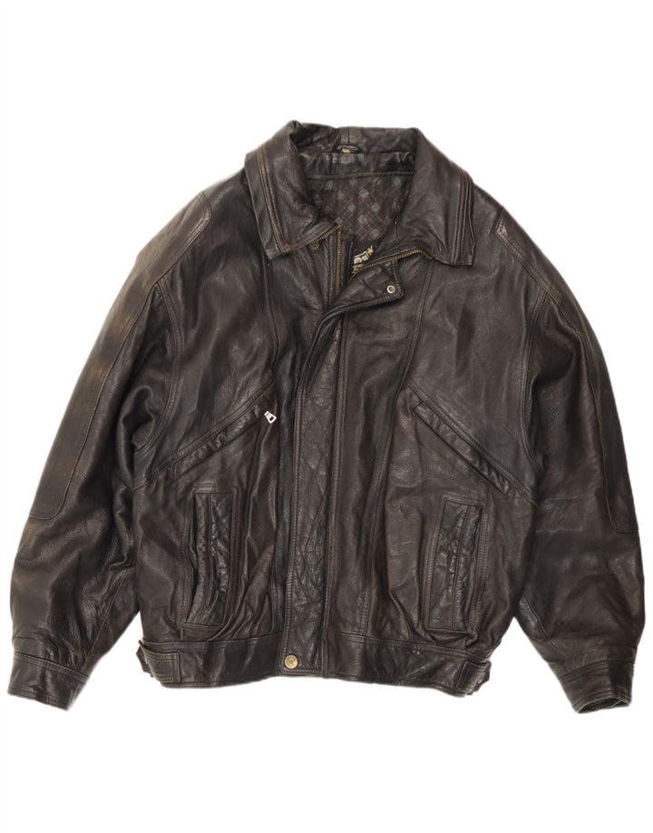 Мужская кожаная куртка Suprema IT 48 Medium Black Leather