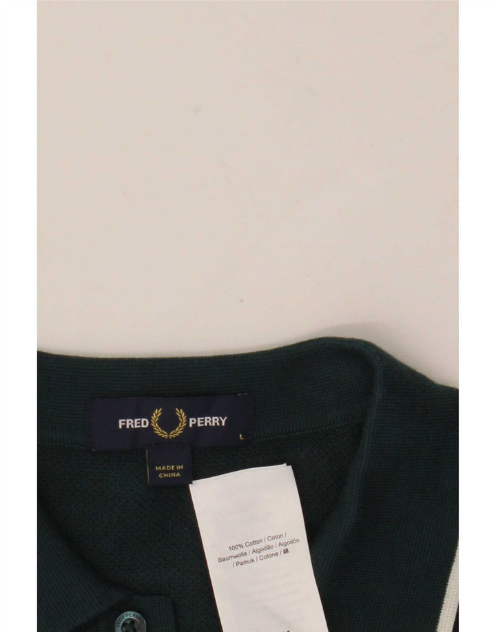 Мужская рубашка поло Fred Perry, большой зеленый хлопок