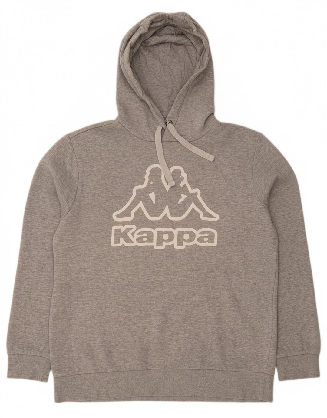 KAPPA Mens Graphic Hoodie Jumper Large Grey
