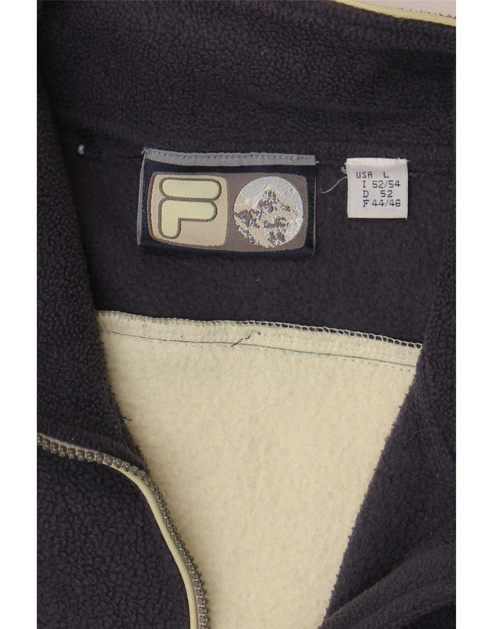 Fila Мужская Флисовая Куртка IT 52/54 Большой Темно-Синий Цветной Блок