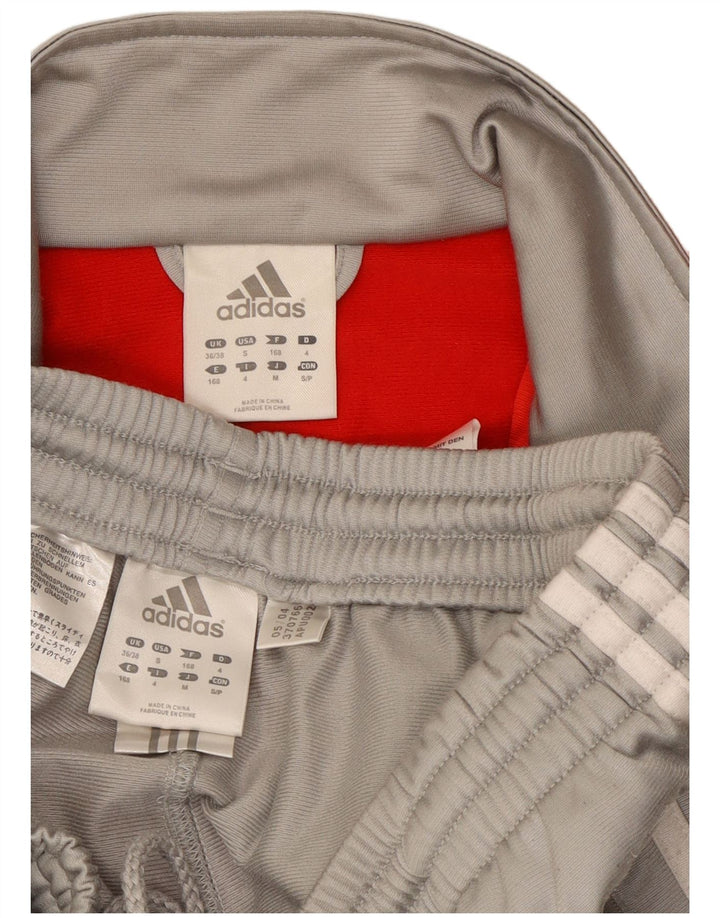 Мужской спортивный костюм Adidas UK 36/38, маленький серый, полиэстер с цветными блоками