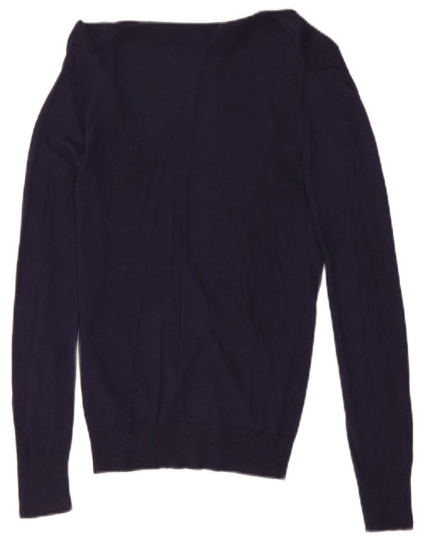 Женский кардиган Massimo Dutti UK 12, средний темно-синий шелковый