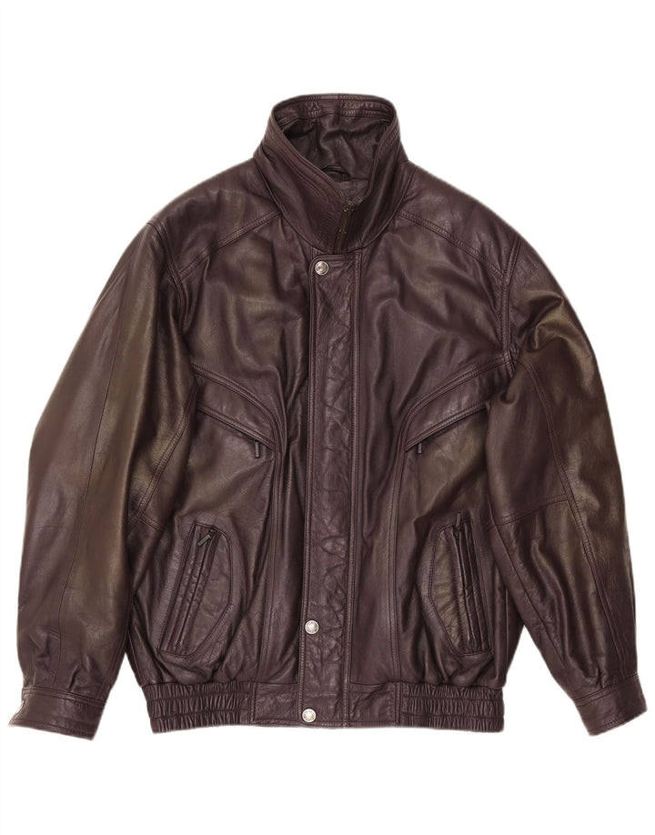 Винтажная мужская кожаная куртка IT 48 Medium Brown Leather