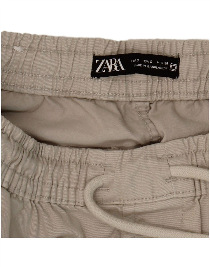 Мужские брюки-карго Zara, маленькие W30 L26, бежевые