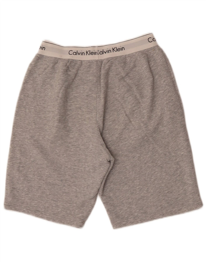 Мужские спортивные шорты с рисунком Calvin Klein, маленькие серые хлопковые