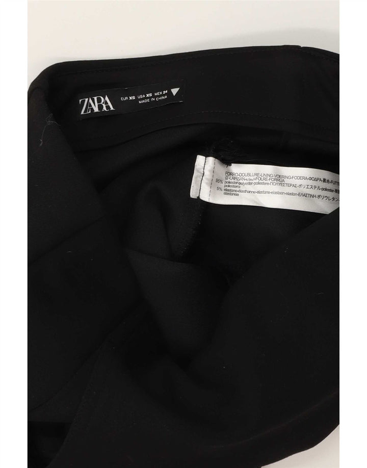 Женская мини-юбка Zara XS W24, черный полиэстер
