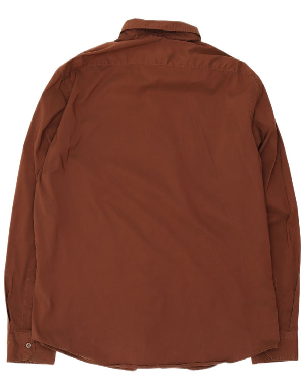 Мужская рубашка Trussardi XL коричневая, хлопок