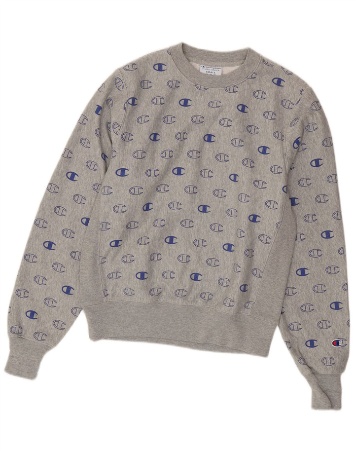 Женский джемпер свободного кроя CHAMPION обратного плетения UK 10, маленький серый цвет