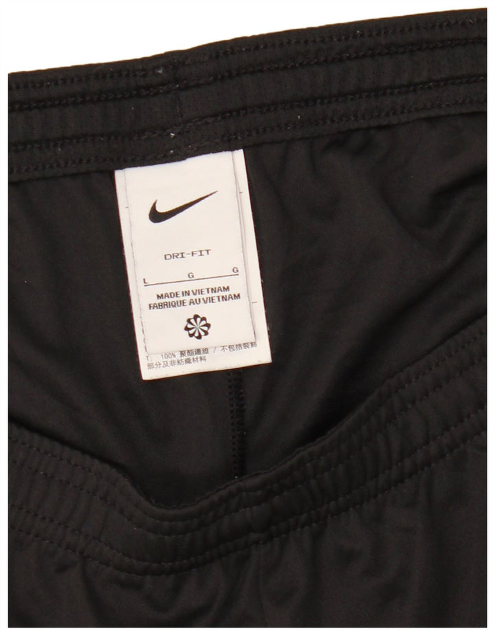 Женские спортивные шорты Nike UK 16, большие черные, полиэстер с цветными блоками
