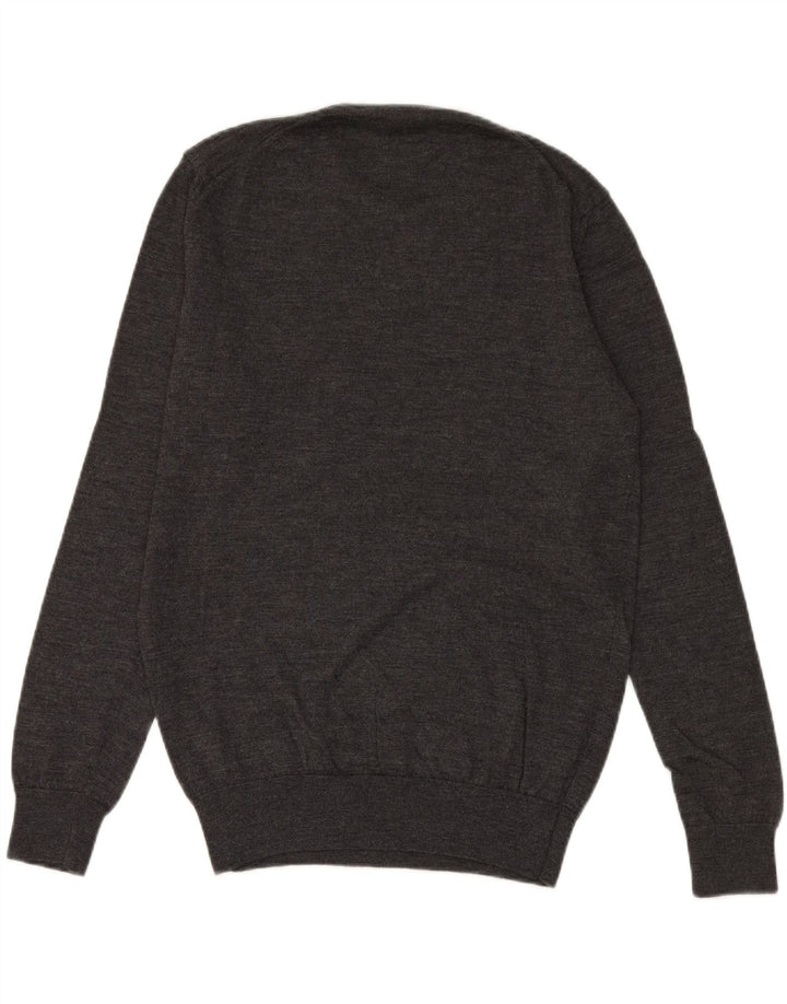 ZARA Mens Crew Neck Jumper Sweater Large Grey Wool Vintage Zara and Second-Hand Zara from Messina Hembry 