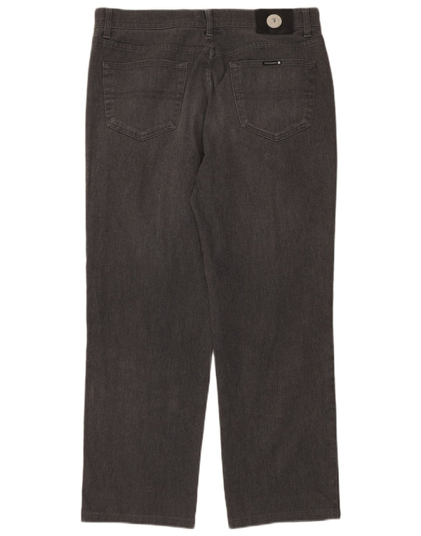 Мужские прямые повседневные брюки Trussardi 380 W35 L29 серые, хлопковые