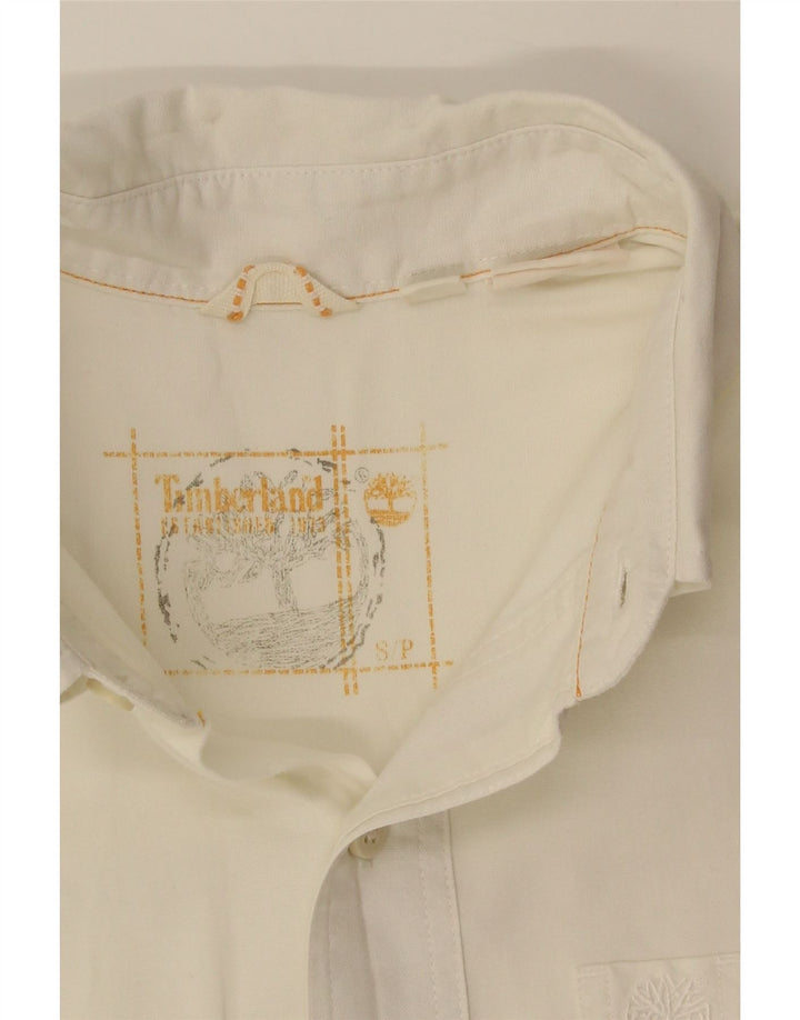 Рубашка мужская с коротким рукавом Timberland среднего белого цвета