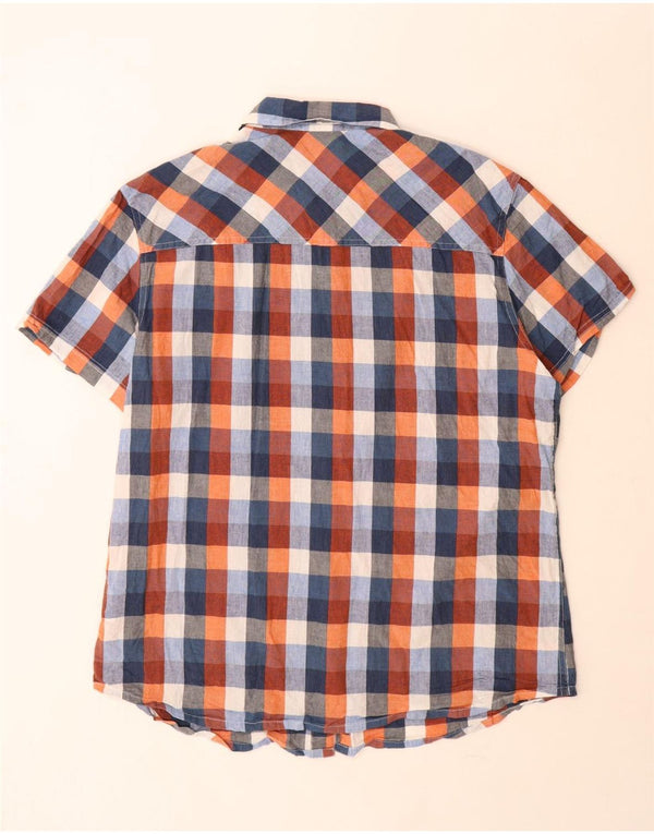 Мужская рубашка с коротким рукавом Mountain Warehouse 2XL, хлопок в разноцветную клетку