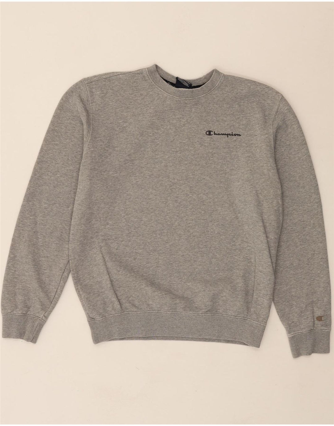 CHAMPION Mens Sweatshirt Jumper Small Grey Cotton Vintage Champion and Second-Hand Champion from Messina Hembry 