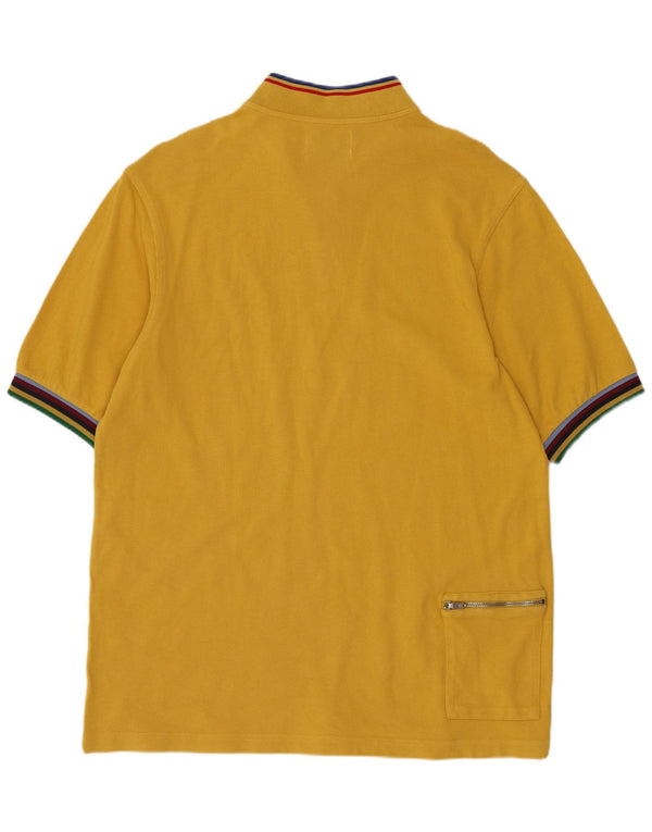 Мужская футболка Fred Perry Bradley Wiggins с воротником на молнии, XL, желтая полоска