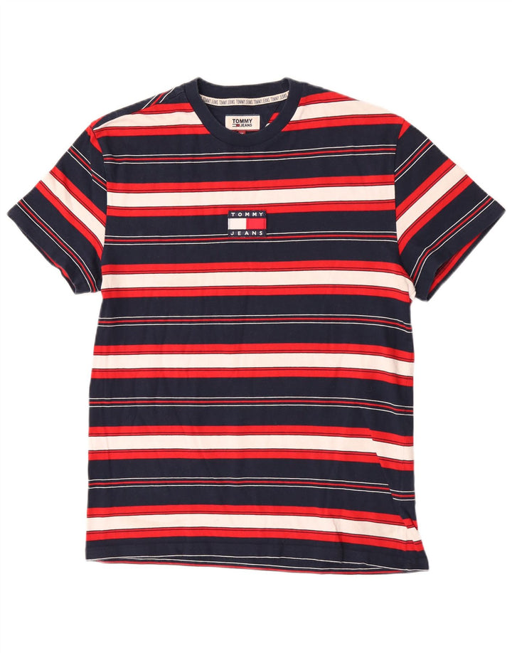 Tommy Hilfiger Мужская футболка с коротким рукавом, средний разноцветный полосатый топ