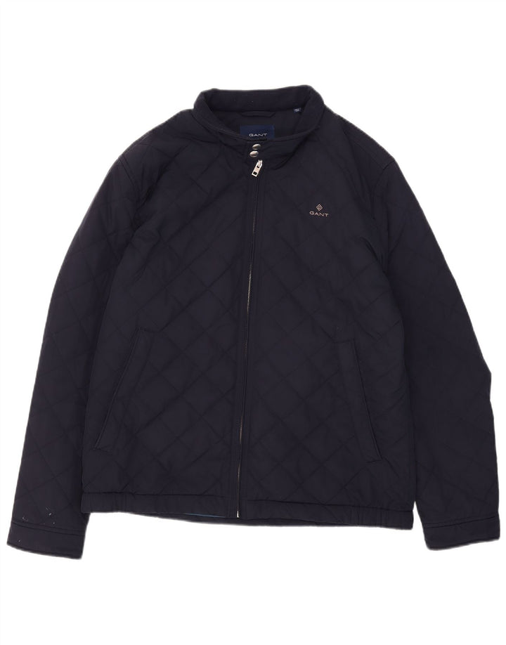 Мужская стеганая куртка Gant UK 42 XL темно-синяя, полиэстер