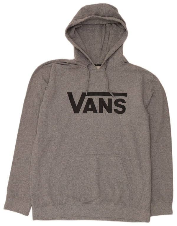 Мужской джемпер с капюшоном с рисунком VANS 2XL, серый полиэстер