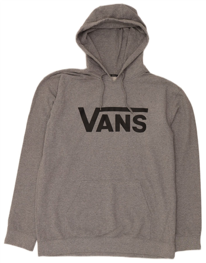 Мужской джемпер с капюшоном с рисунком VANS 2XL, серый полиэстер
