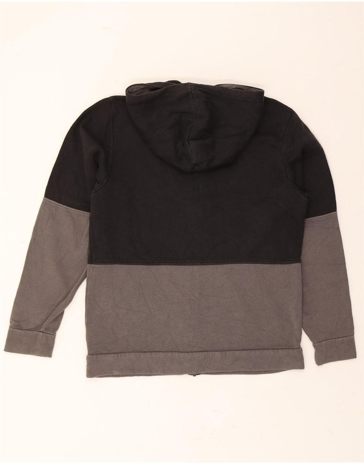 ADIDAS Mens Zip Hoodie Sweater Medium Black Colourblock Cotton Vintage Adidas and Second-Hand Adidas from Messina Hembry 