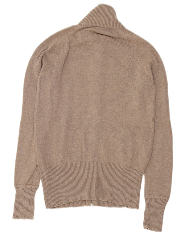 Женский кардиган Zara UK 14, хлопковый средний серый цвет