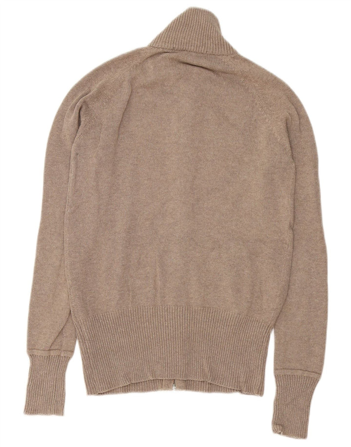 Женский кардиган Zara UK 14, хлопковый средний серый цвет