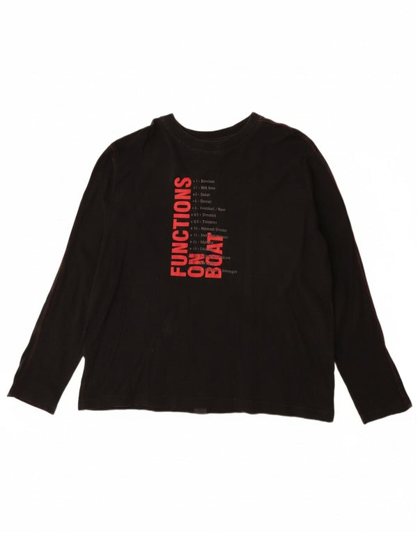 Мужской топ с рисунком Murphy & Nye, длинный рукав, 2XL, черный хлопок